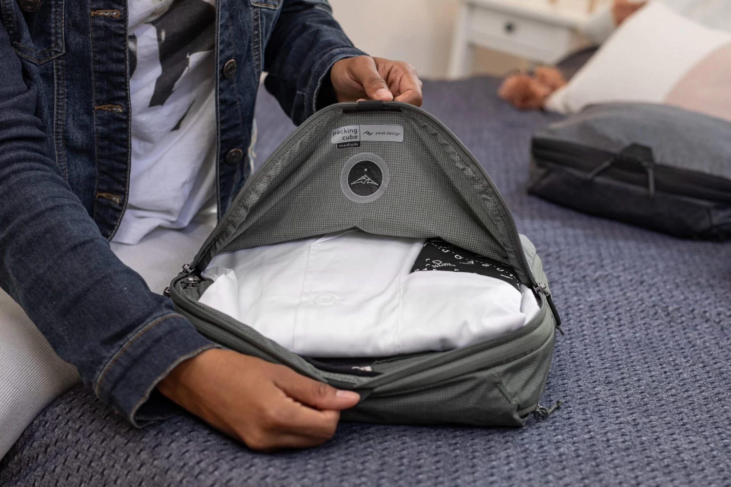 Peak Design Packing Cube Medium Packwürfel Sage (Salbeigrün) 18 L Für Travel-Line-Rucksäcke Und -Tas – Bild 8