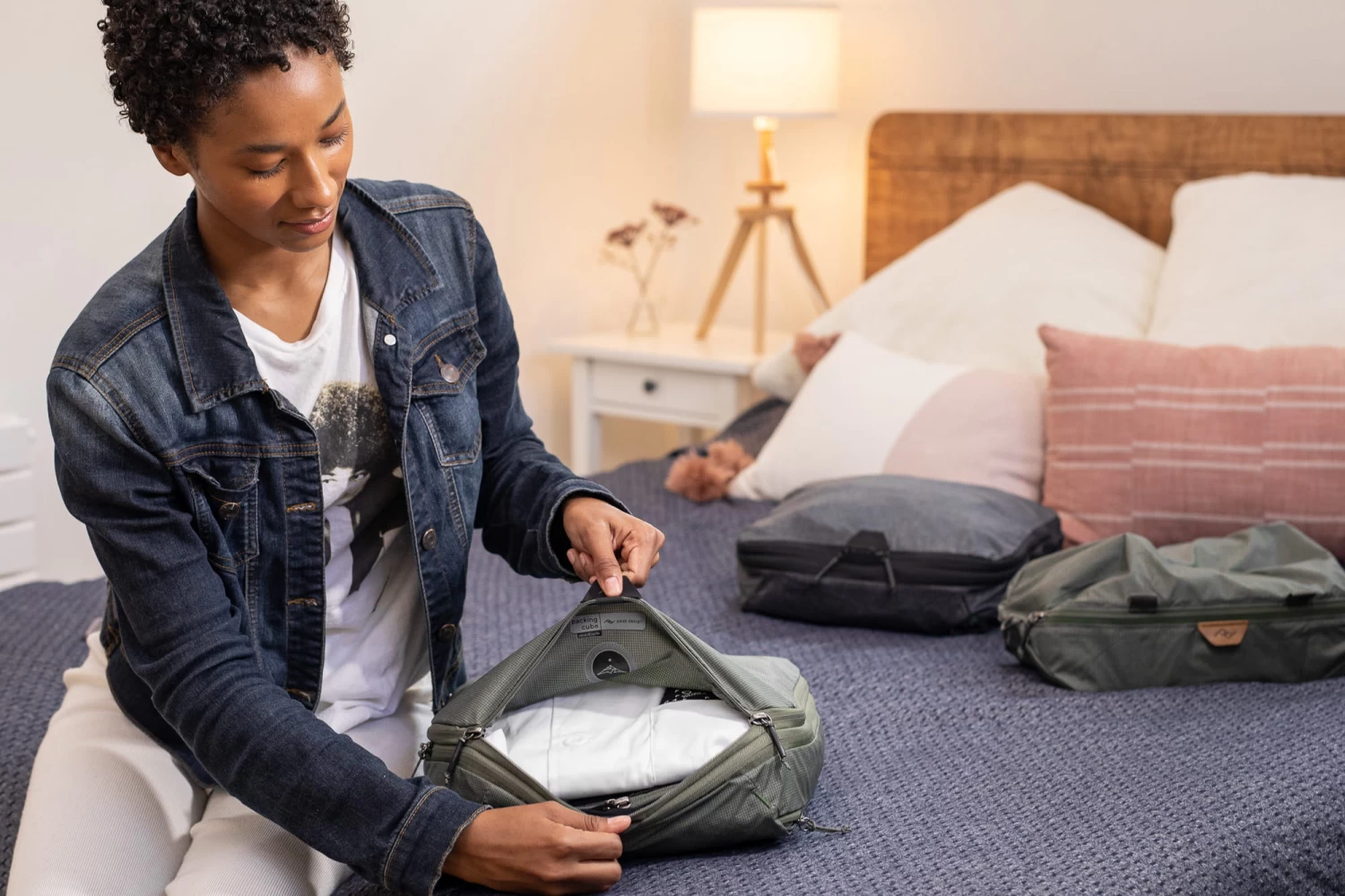 Peak Design Packing Cube Medium Packwürfel Sage (Salbeigrün) 18 L Für Travel-Line-Rucksäcke Und -Tas – Bild 9