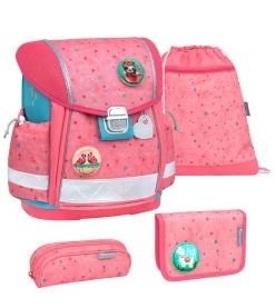 BELMIL Schulranzen Set Classy Blue Bird Mit Patch Set