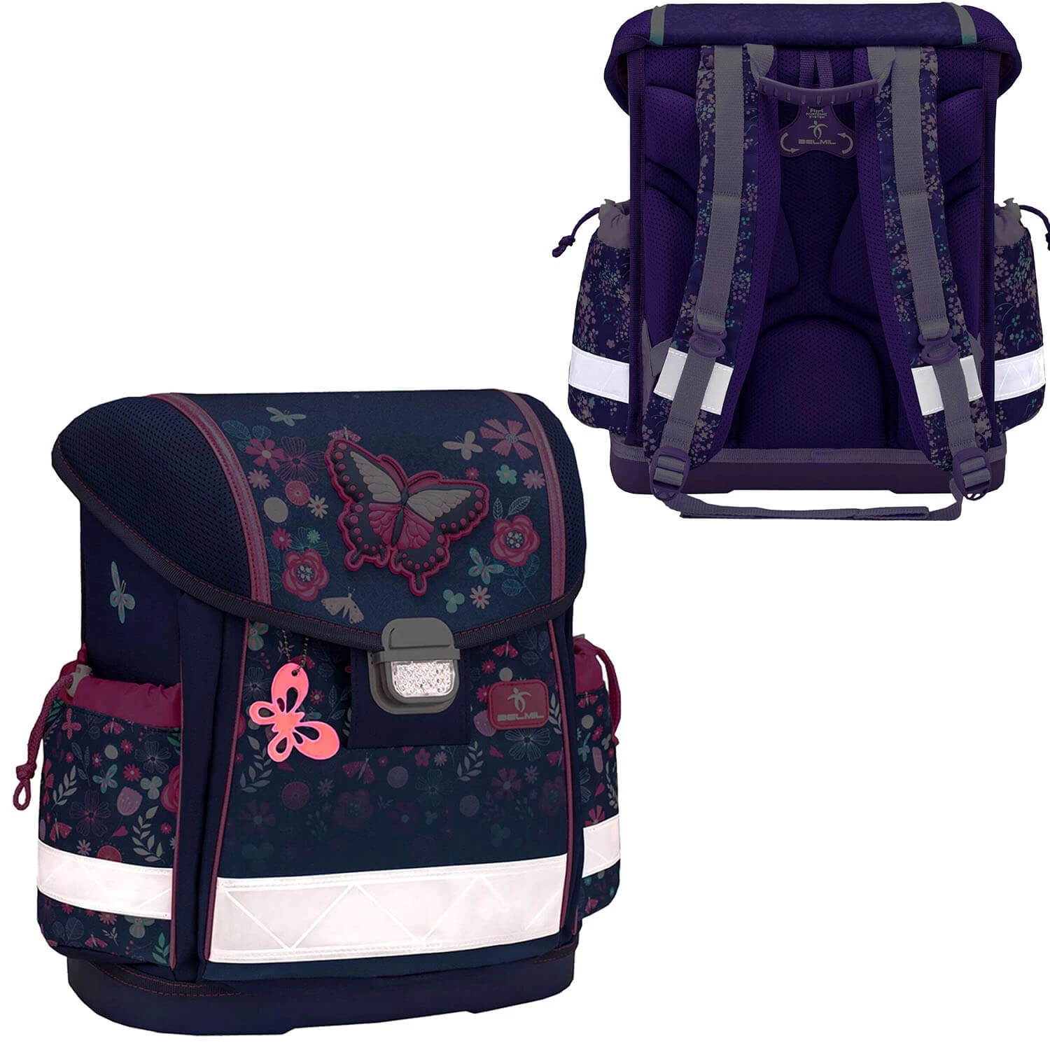 BELMIL Schulranzen Set Classy Blue Bird Mit Patch Set – Bild 9