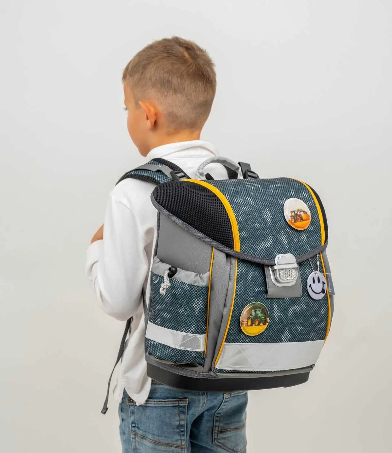 BELMIL Schulranzen Set Classy Dark Dots Inkl. Patch Set – Bild 9