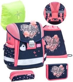 BELMIL Schulranzen Set Classy Beautiful Flowers Inkl. Regenschutz
