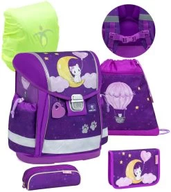 BELMIL Schulranzen Set Classy Caty On The Moon Inkl. Regenschutz
