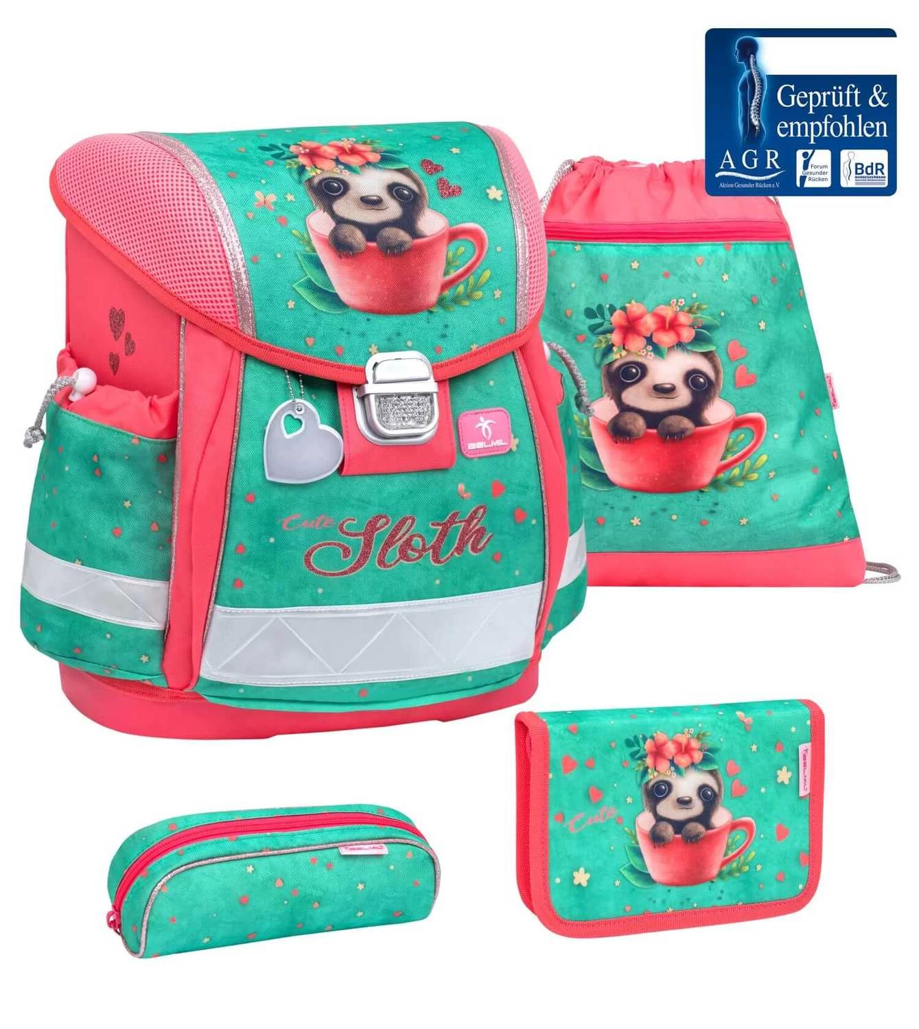 BELMIL Schulranzen Set Classy Cute Sloth – Bild 2