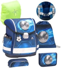 BELMIL Schulranzen Set Classy Football 4 Inkl. Regenschutz