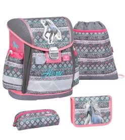BELMIL Schulranzen Set Classy Horse Aruba Blue