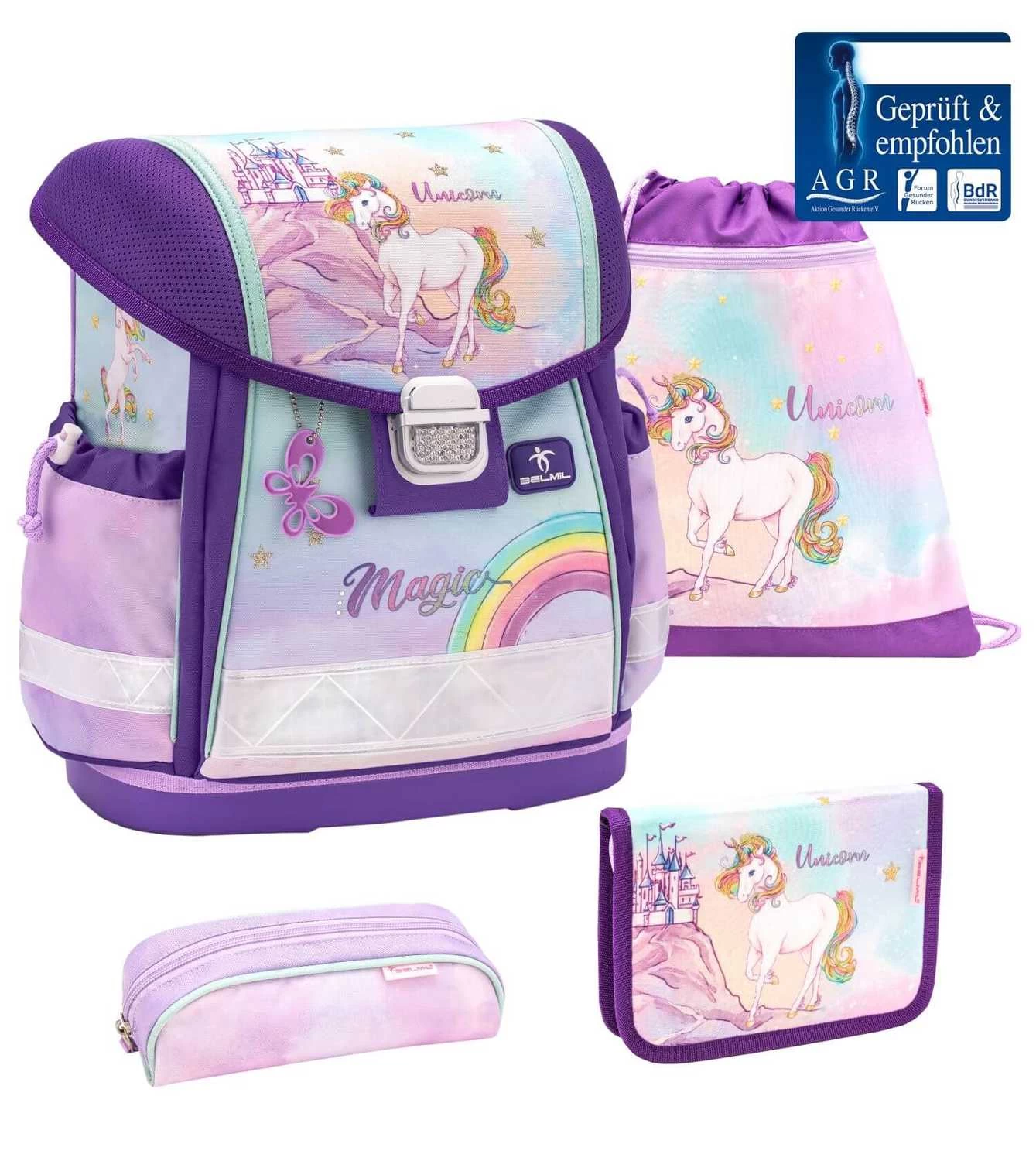 BELMIL Schulranzen Set Classy Rainbow Unicorn Magic – Bild 2