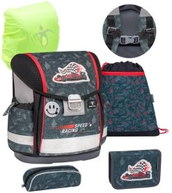 BELMIL Schulranzen Set Classy Red Dots Inkl. Regenschutz