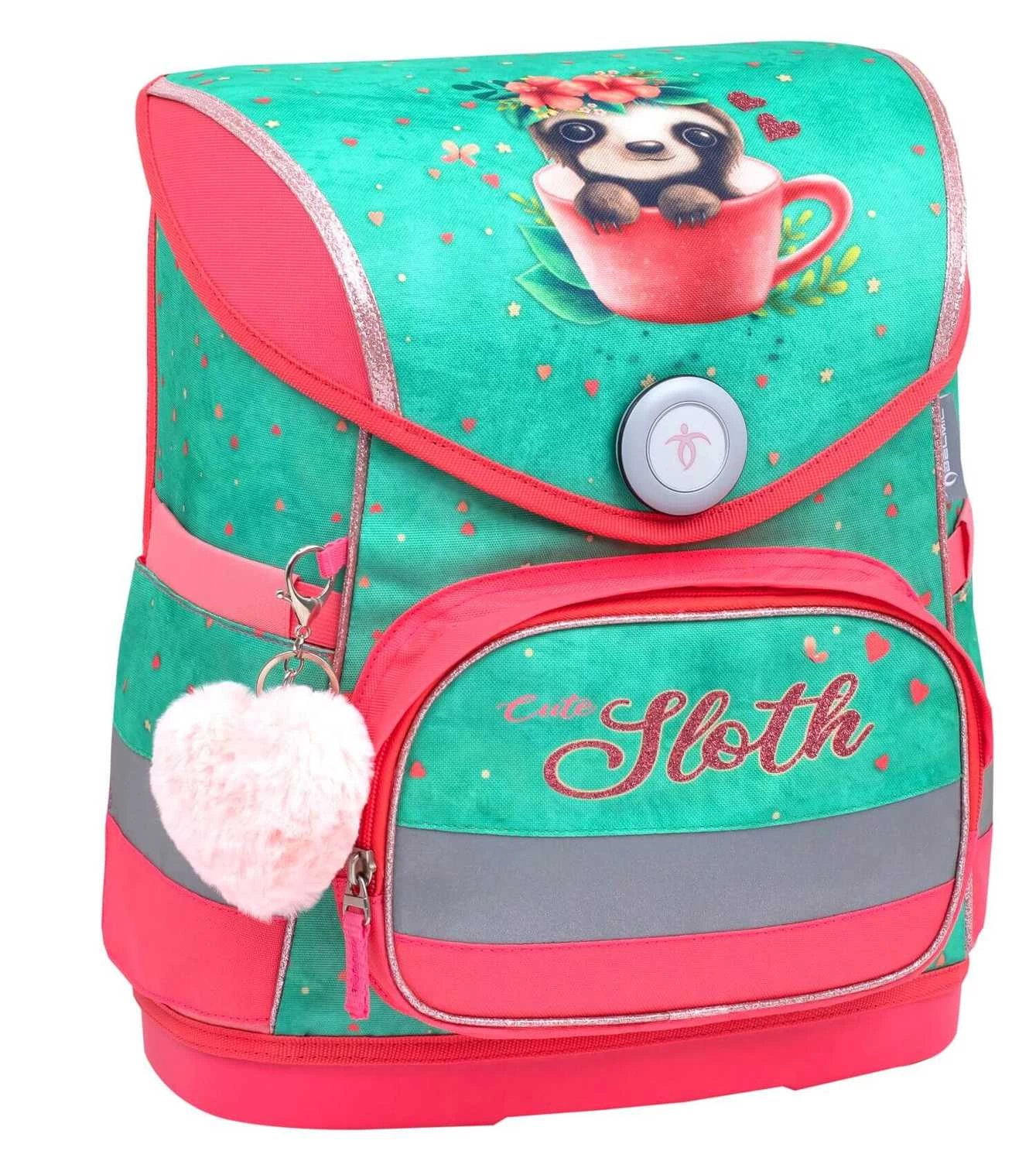 BELMIL Schulranzen Set Compact Cute Sloth Mit Regenschutz – Bild 3