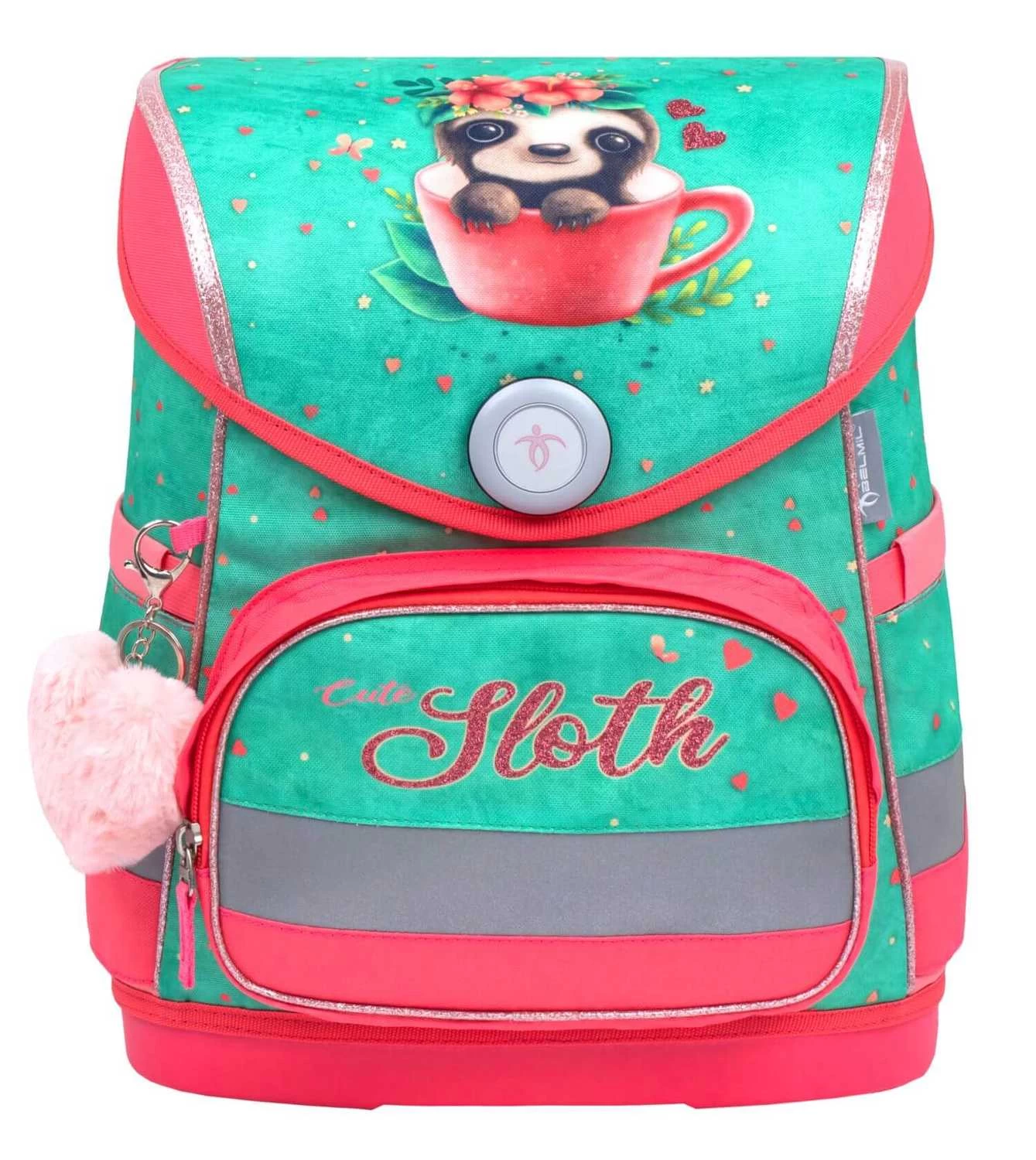 BELMIL Schulranzen Set Compact Cute Sloth Mit Regenschutz – Bild 4