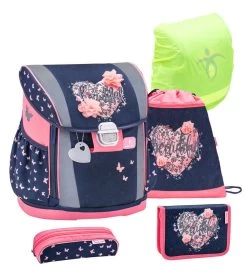 BELMIL Schulranzen Set Customize-Me Beautiful Flowers Mit Regenschutz