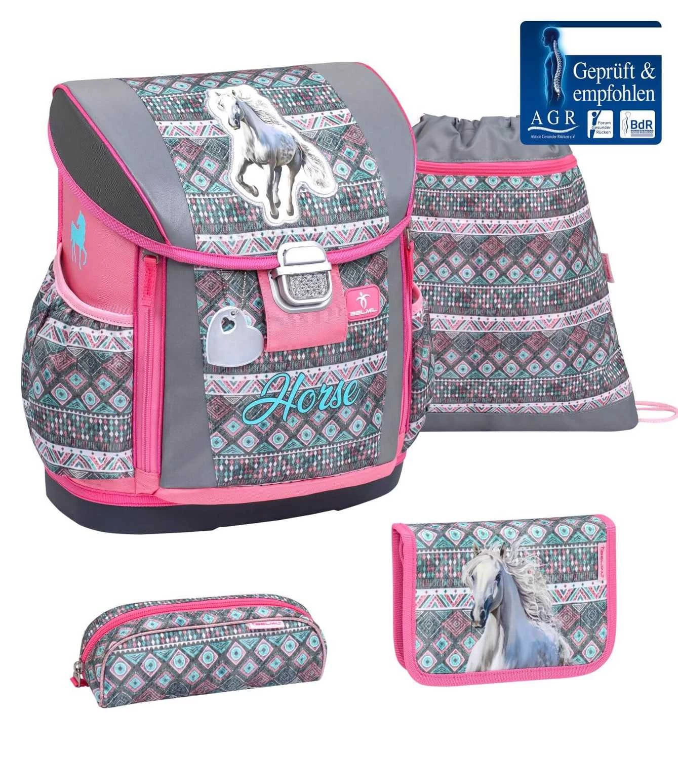 BELMIL Schulranzen Set Customize-Me Horse Aruba Blue – Bild 2