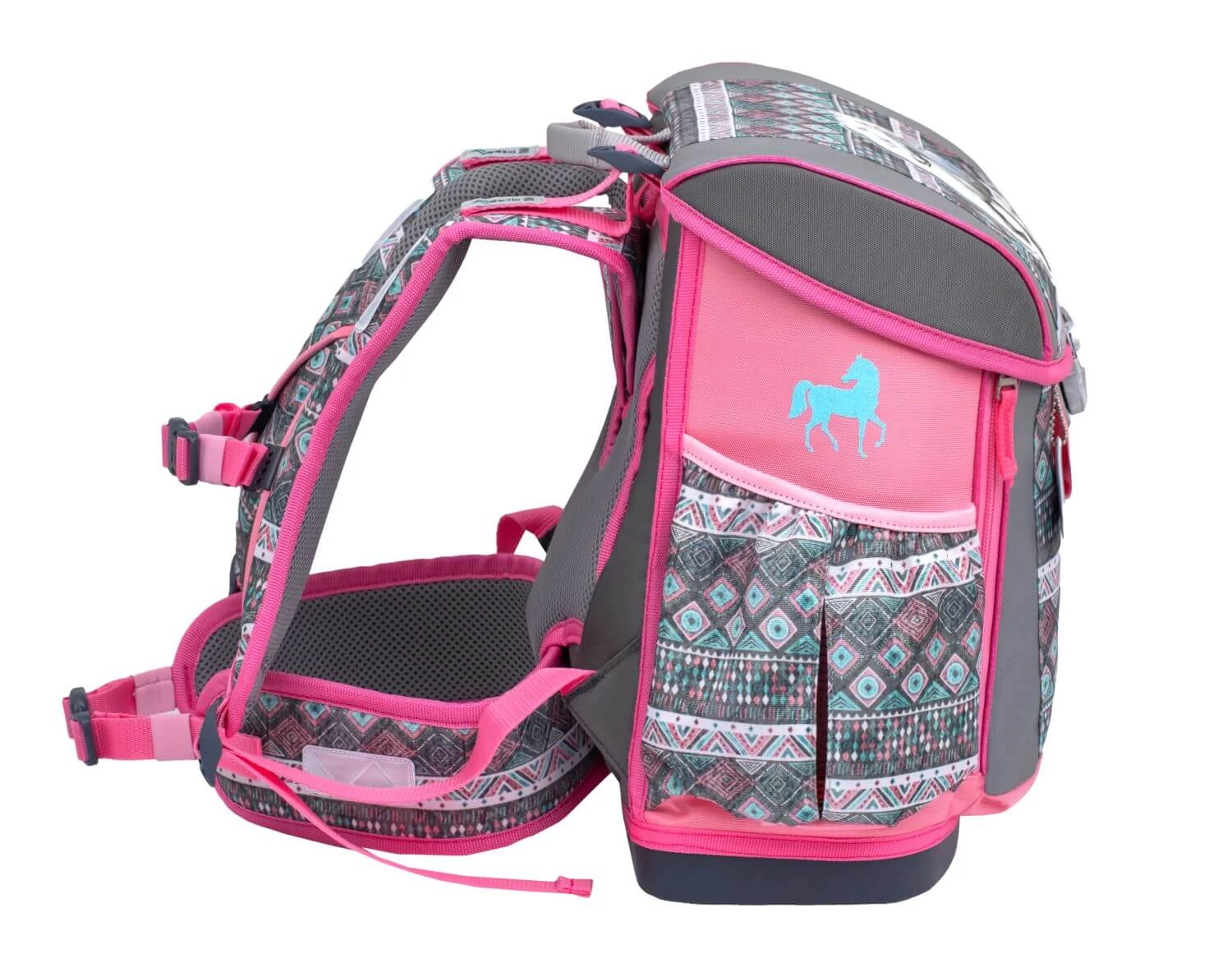 BELMIL Schulranzen Set Customize-Me Horse Aruba Blue Mit Regenschutz – Bild 5