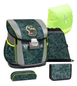BELMIL Schulranzen Set Customize-Me T-rex Roar Mit Regenschutz