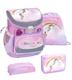 BELMIL Schulranzen Set Mini-Fit 4 Tlg. Rainbow Unicorn