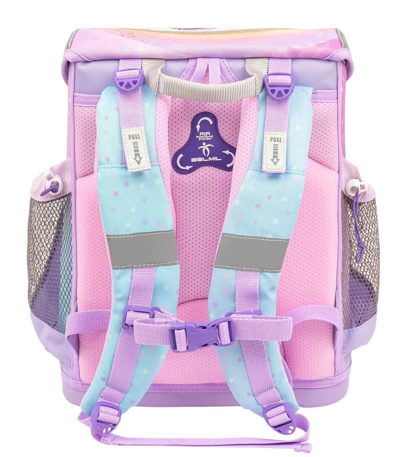 BELMIL Schulranzen Set Mini-Fit 5 Tlg. Rainbow Unicorn Mit Regenschutz – Bild 6