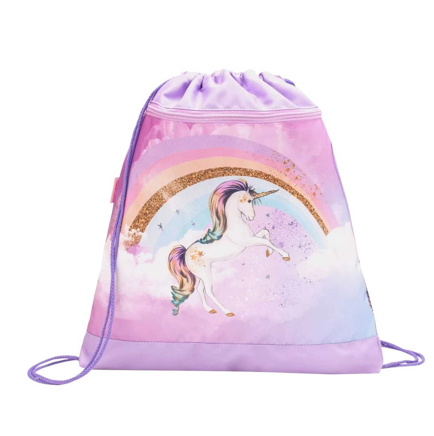 BELMIL Schulranzen Set Mini-Fit 5 Tlg. Rainbow Unicorn Mit Regenschutz – Bild 7