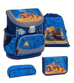 BELMIL Schulranzen Set Mini-Fit Bulldozer