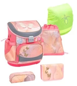 BELMIL Schulranzen Set Mini-Fit Marble Mit Regenschutz