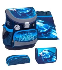 BELMIL Schulranzen Set Mini-Fit Racing Blue Neon