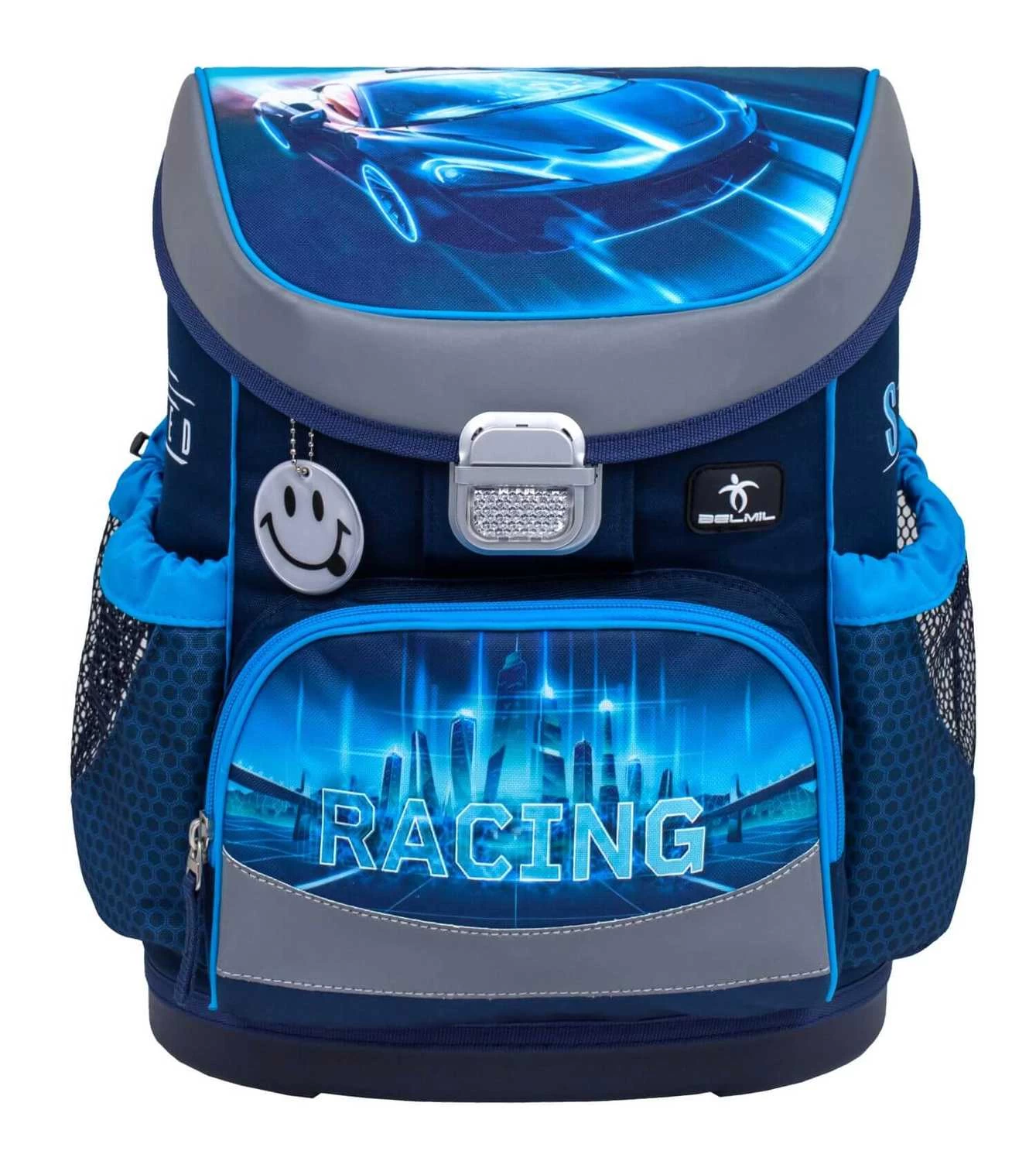 BELMIL Schulranzen Set Mini-Fit Racing Blue Neon Mit Regenschutz – Bild 4