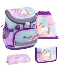 BELMIL Schulranzen Set Mini-Fit Rainbow Unicorn Magic