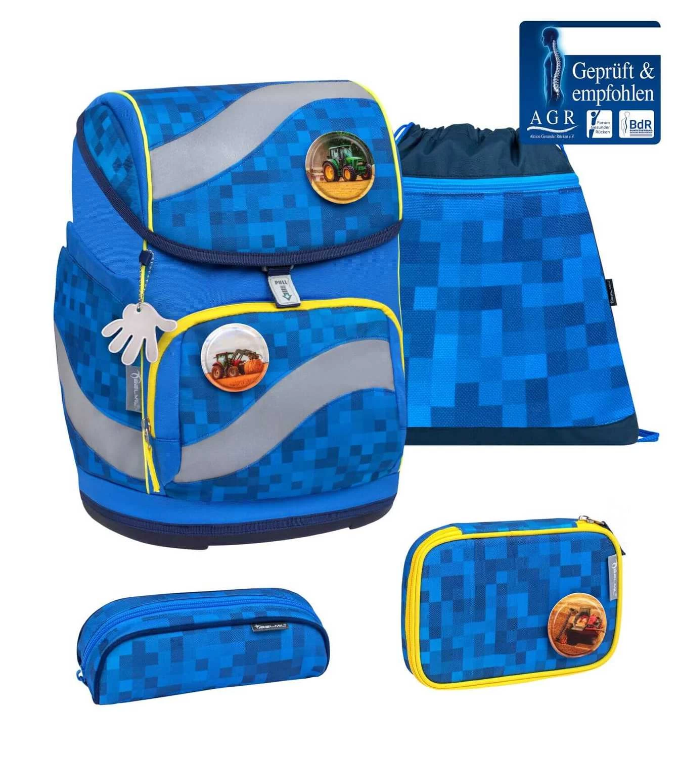 BELMIL Schulranzen Set Smarty Funky Blue Mit Regenschutz – Bild 2