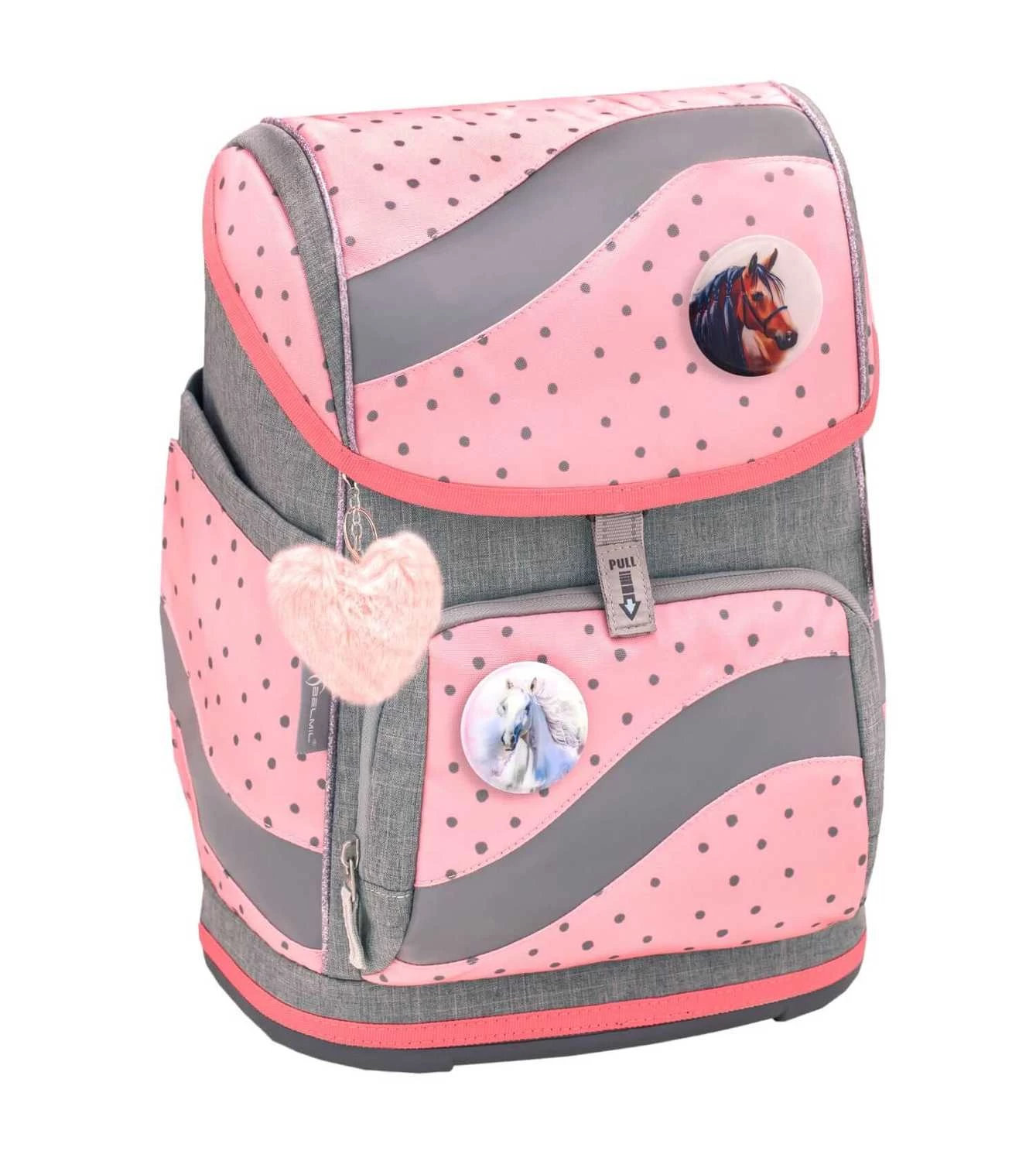 BELMIL Schulranzen Set Smarty Pink Dots 2 Mit Regenschutz – Bild 3