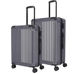 Travelite Cruise 4w Hartschalen-Trolley L+M, Grau / Anthrazit