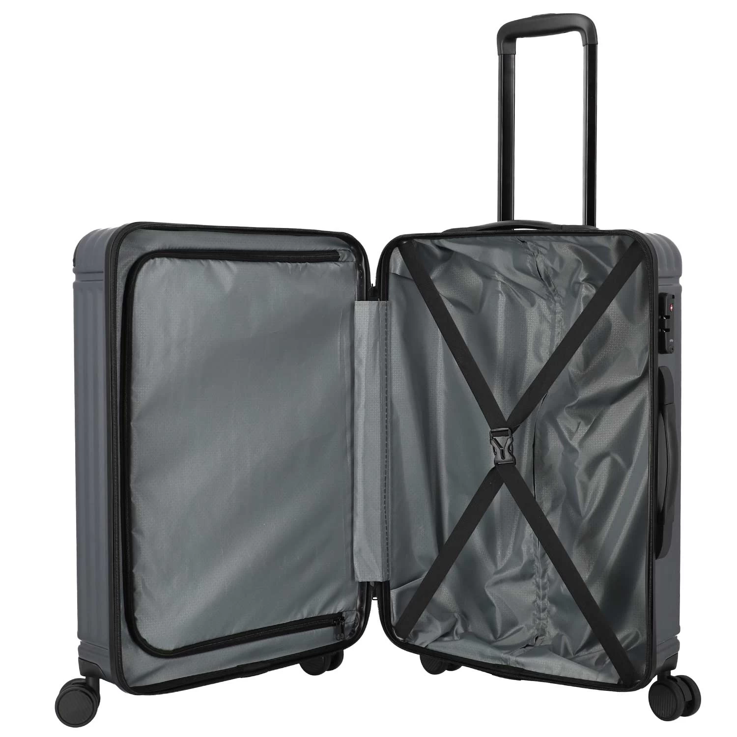 Travelite Cruise 4w Hartschalen-Trolley Set 3 Tlg., Grau / Anthrazit – Bild 4