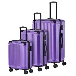 Travelite Cruise 4w Hartschalen-Trolley Set 3 Tlg., Lila / Flieder