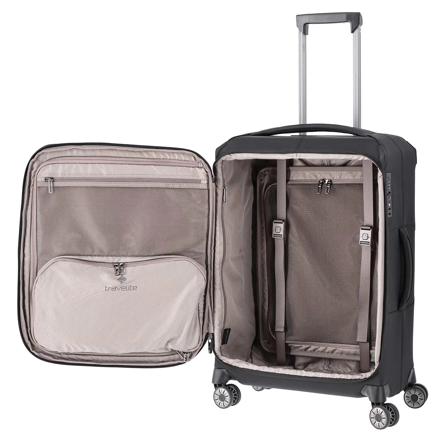 Travelite PRIIMA 4w Weichgepäck-Trolley 68cm, Schwarz – Bild 4