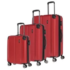 Travelite CITY Rot 3 Tlg. 4w Trolley Set