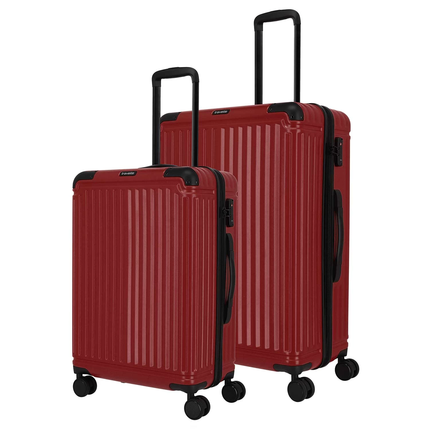 Travelite Cruise 4w Hartschalen-Trolley L+M, Weinrot / Bordeaux