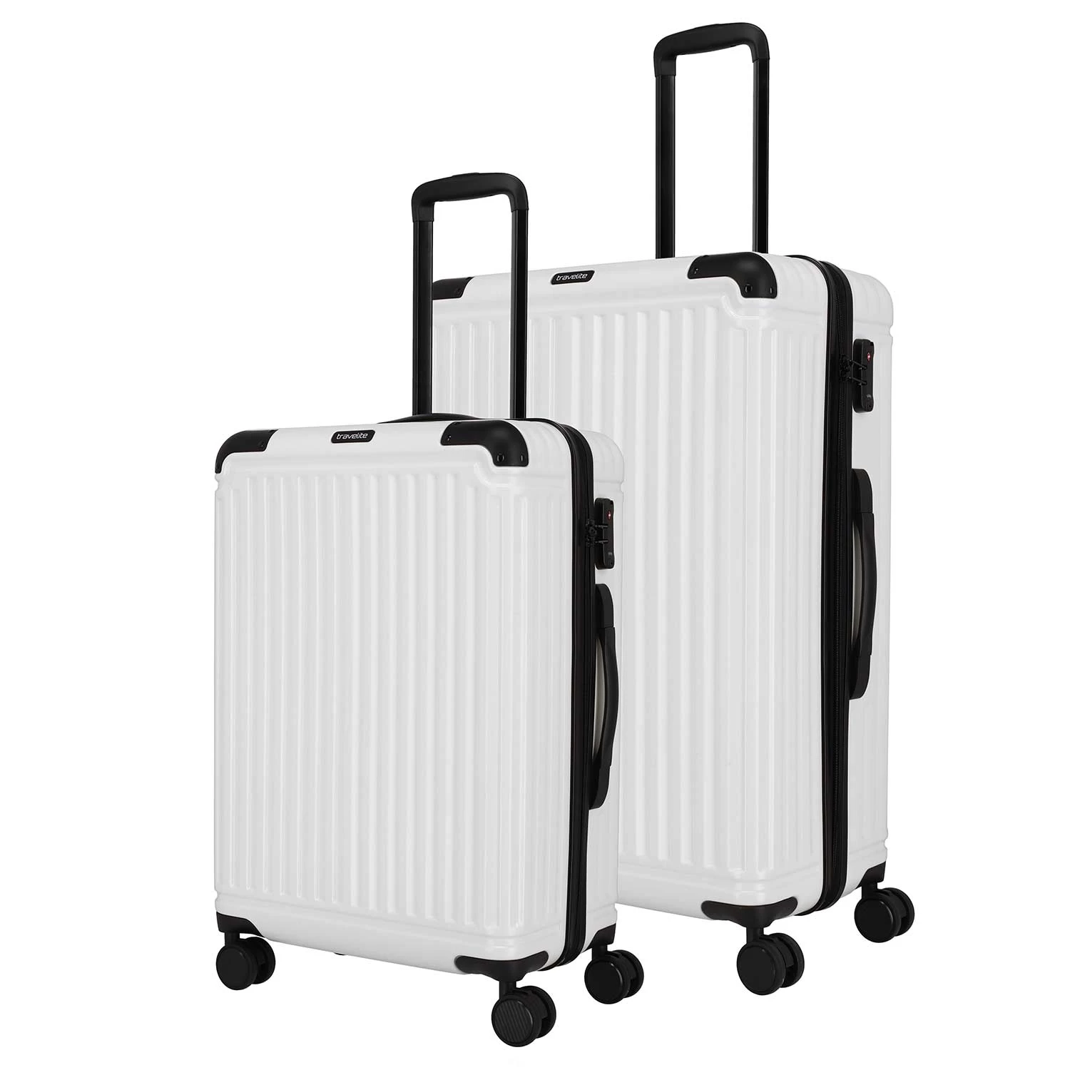 Travelite Cruise 4w Hartschalen-Trolley L+M, Weiss